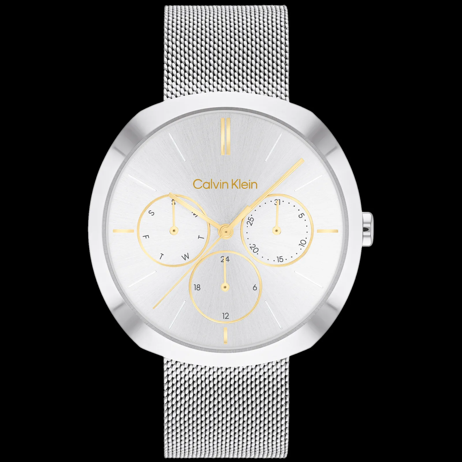 Aco E Dourado Em Malha Milanesa-Calvin Klein Watches Clearance