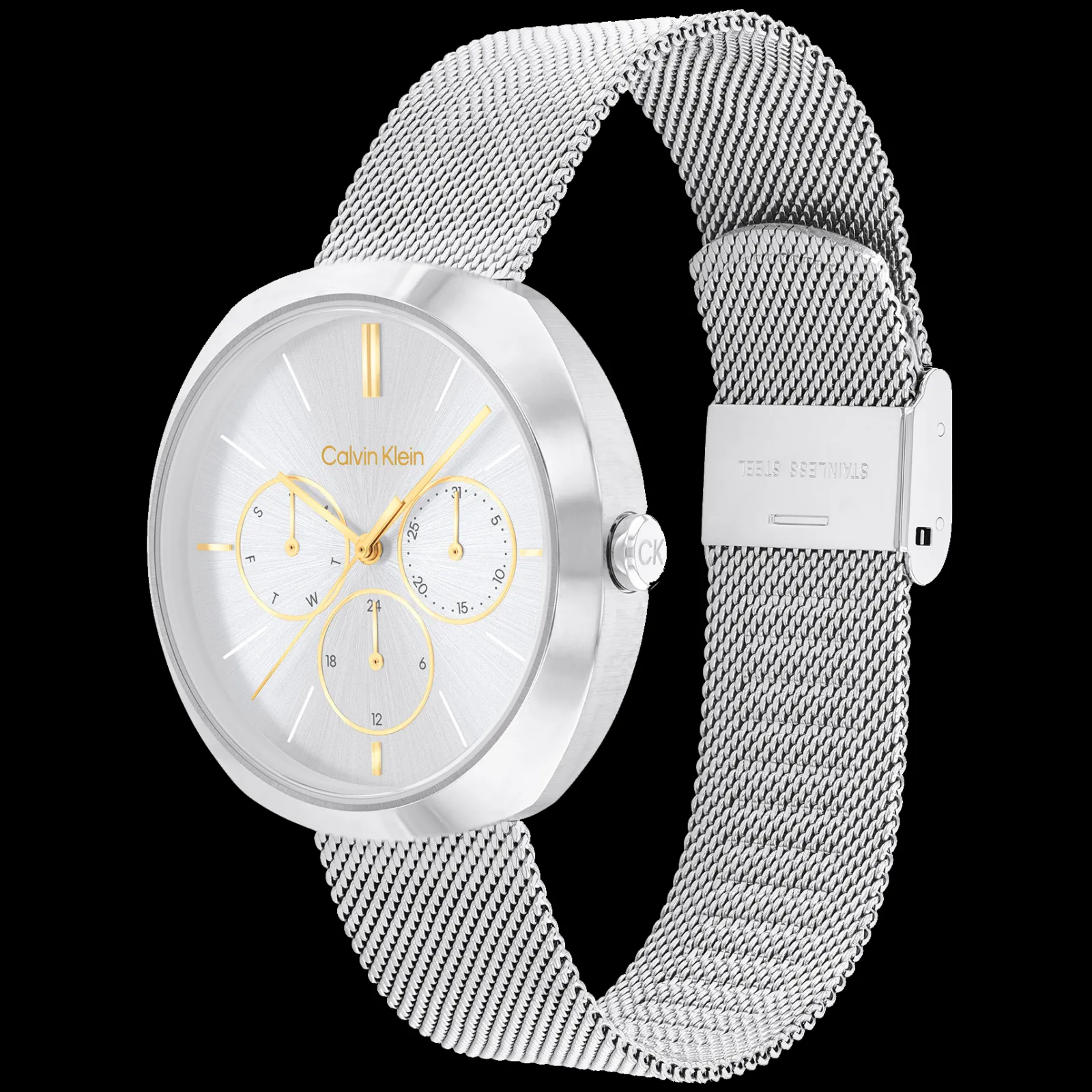 Aco E Dourado Em Malha Milanesa-Calvin Klein Watches Clearance