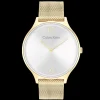 Aco E Dourado Em Malha Milanesa-Calvin Klein Watches New