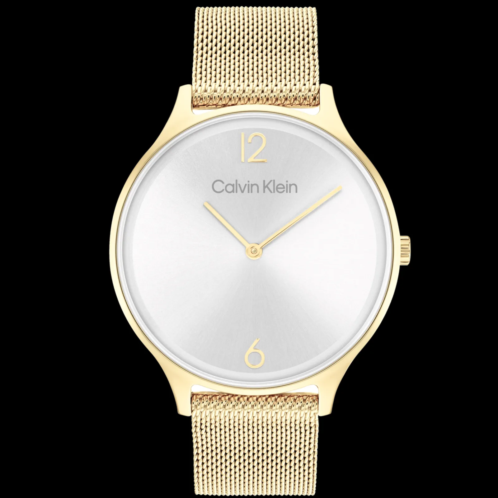 Aco E Dourado Em Malha Milanesa-Calvin Klein Watches New