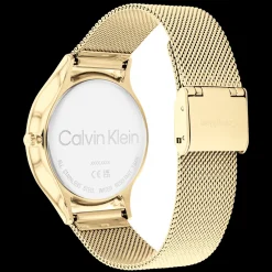 Aco E Dourado Em Malha Milanesa-Calvin Klein Watches New