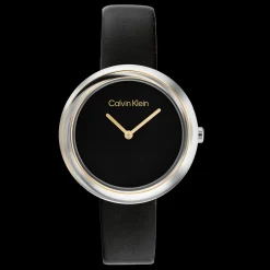 Aco E Dourado Em Pele Preta-Calvin Klein Watches Clearance