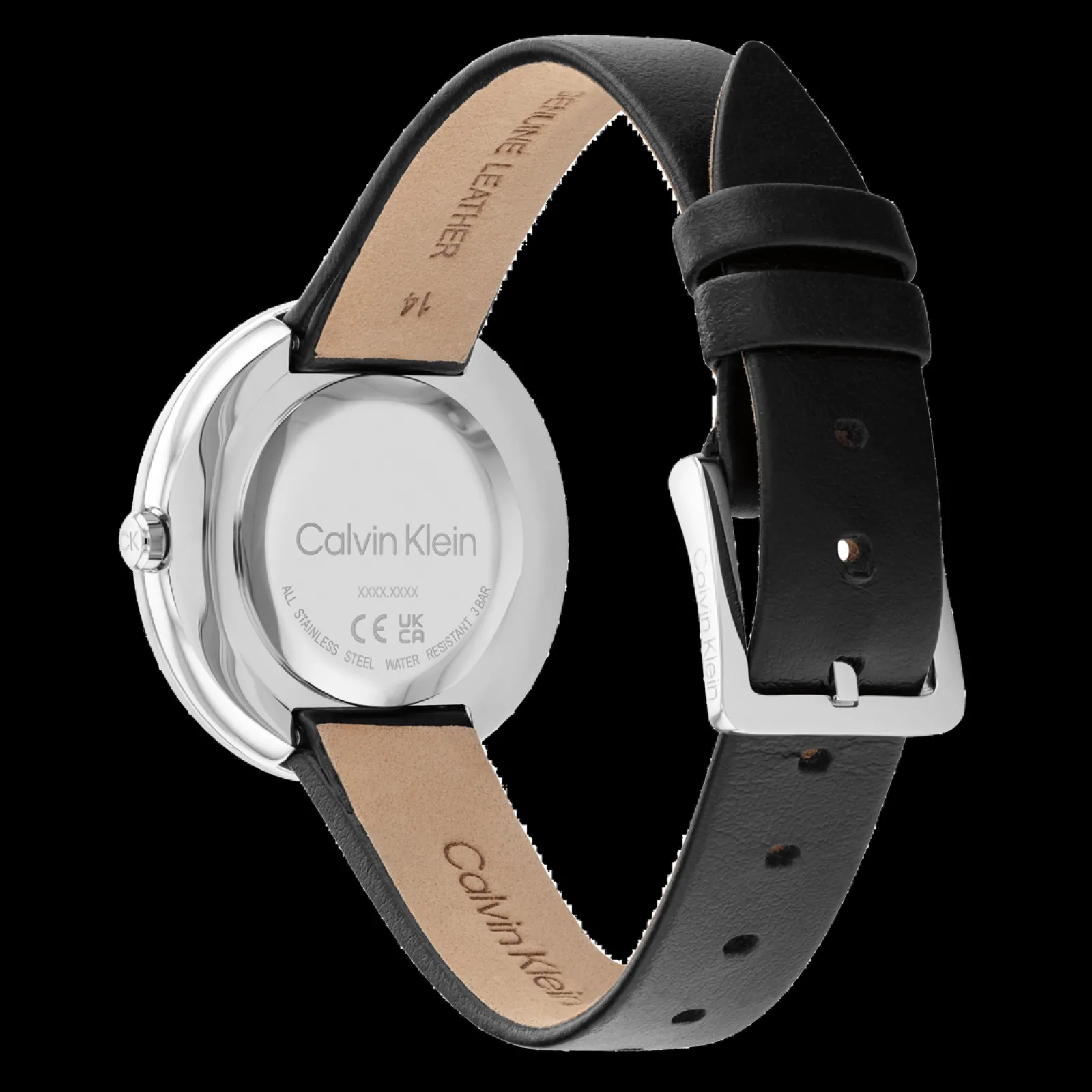Aco E Dourado Em Pele Preta-Calvin Klein Watches Clearance