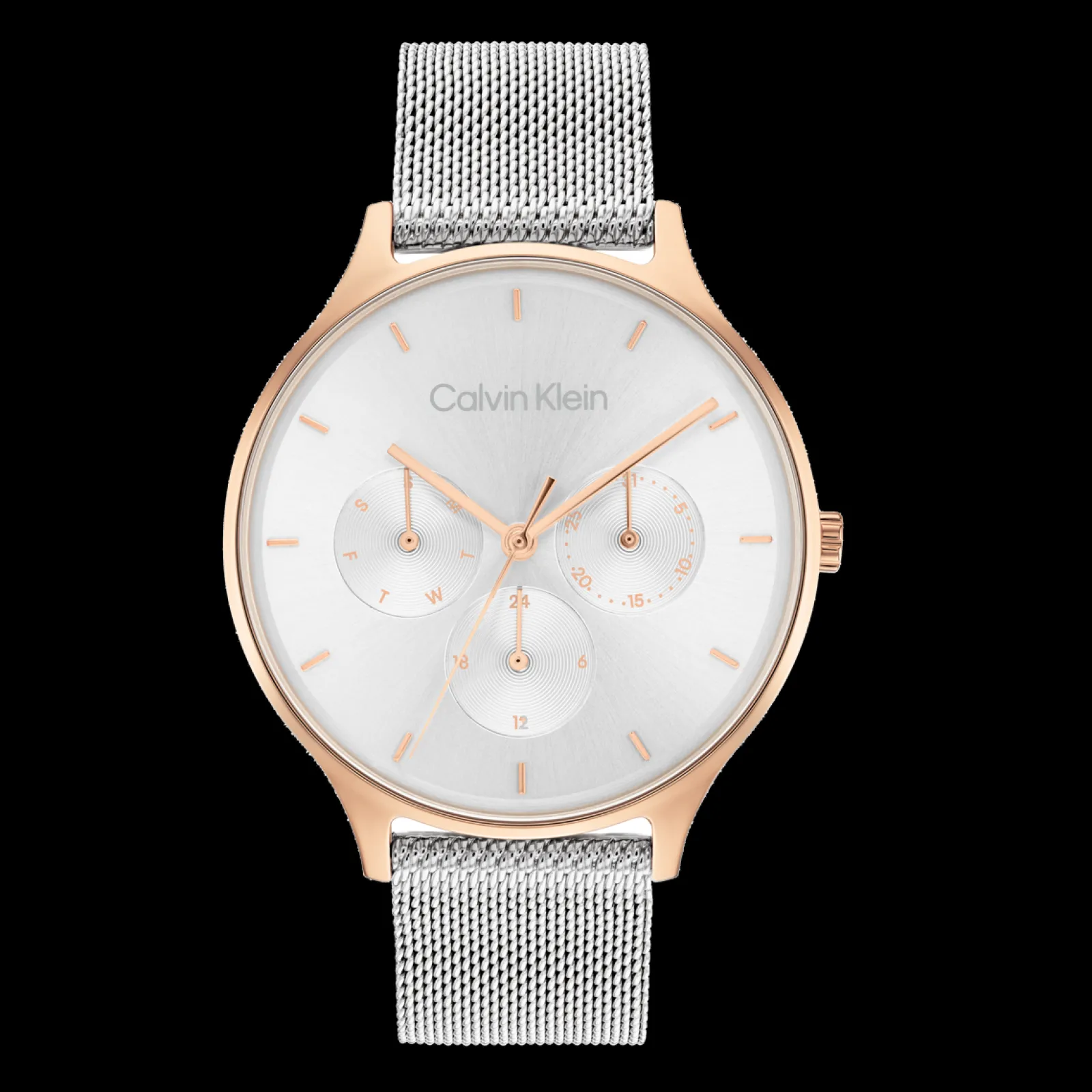 Aco E Dourado Rosa Em Malha Milanesa-Calvin Klein Watches Best Sale