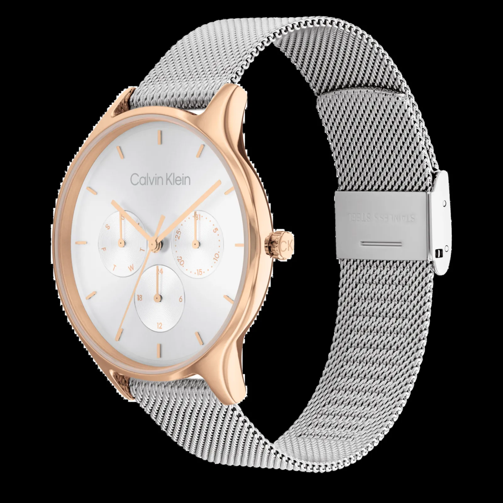 Aco E Dourado Rosa Em Malha Milanesa-Calvin Klein Watches Best Sale