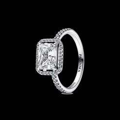 Anel Com Zirconia Cubica-Pandora Best Sale
