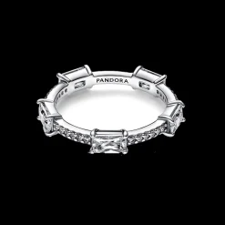 Anel Com Zirconias Cubicas-Pandora Cheap
