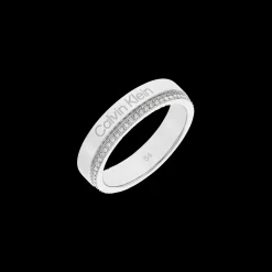 Anel Em Aco Com Cristais-Calvin Klein Jewelry Fashion