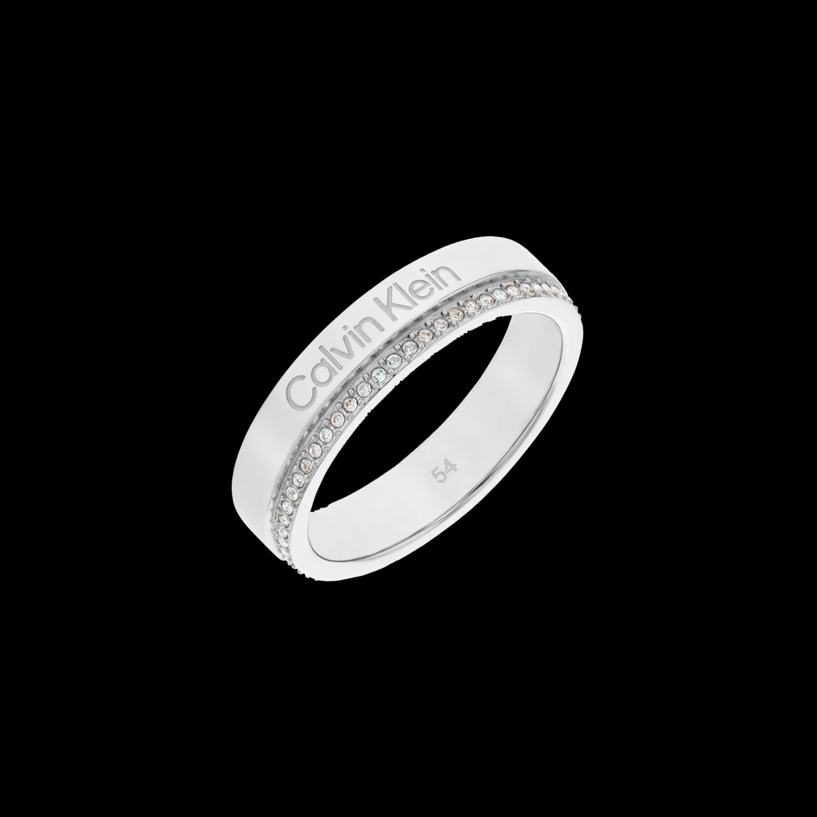 Anel Em Aco Com Cristais-Calvin Klein Jewelry Fashion