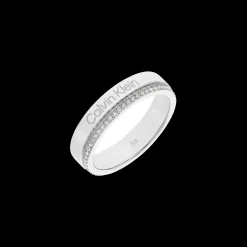Anel Em Aco Com Cristais-Calvin Klein Jewelry Fashion