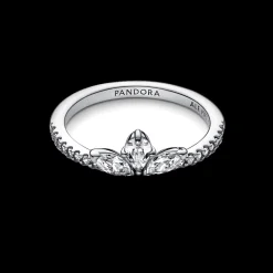 Anel Folha Com Zirconias-Pandora New