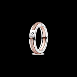 Anel Logo Rosa E Prata-Pandora Cheap