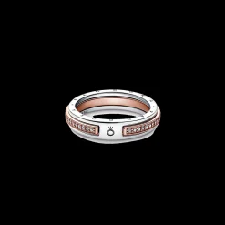 Anel Logo Rosa E Prata-Pandora Cheap