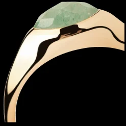 Anel Nomad Aventurine Stamp Dourado-PDPAOLA Online
