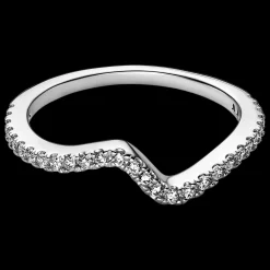 Anel Onda Com Zirconias-Pandora Cheap
