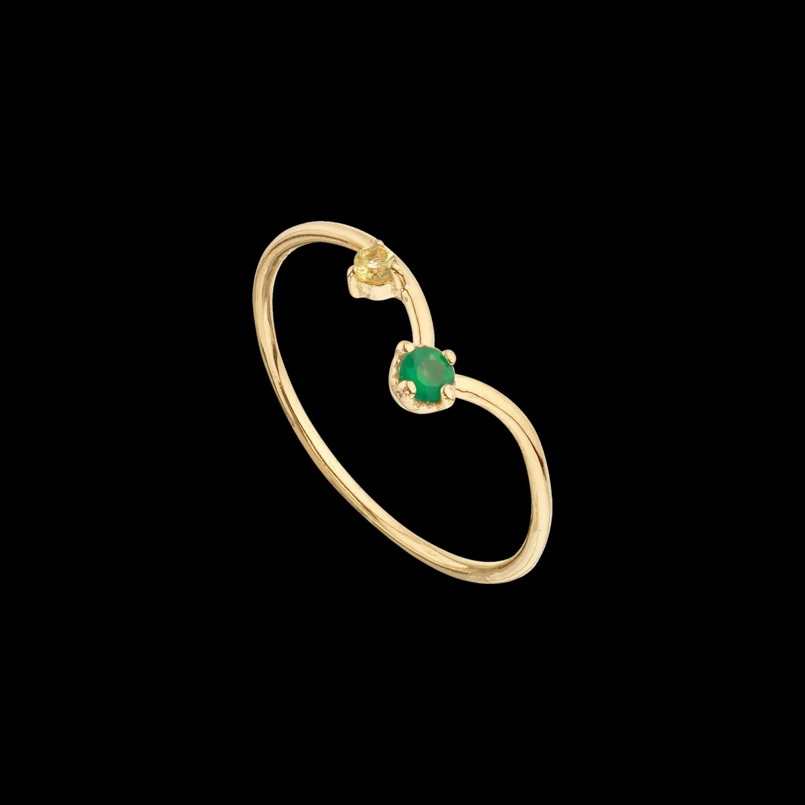 Anel Onix Verde E Peridoto-Itemporality Discount