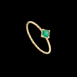 Anel Onix Verde Quadrado-Itemporality Store