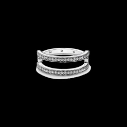 Anel Duplo Logo & Pave-Pandora Store