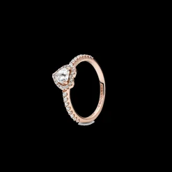 Anel Sparkling Elevated Heart, Pand Rose-Pandora Fashion