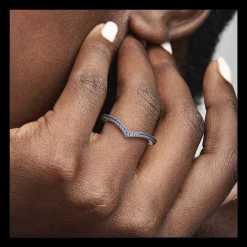 Anel Timeless Wish Sparkling Azul-Pandora Flash Sale