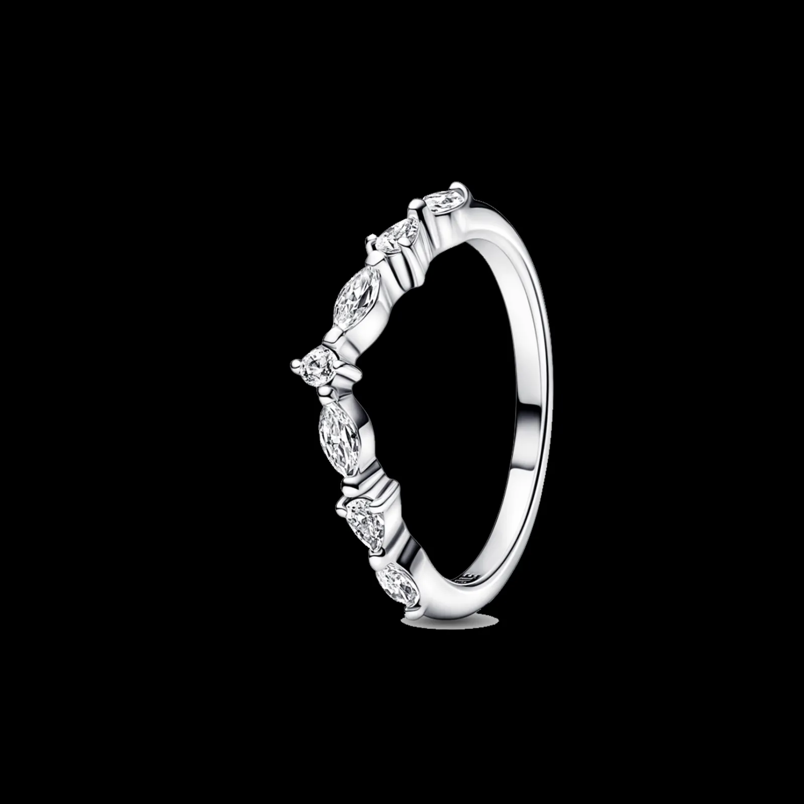 Anel Wishbone Com Zirconias-Pandora Cheap