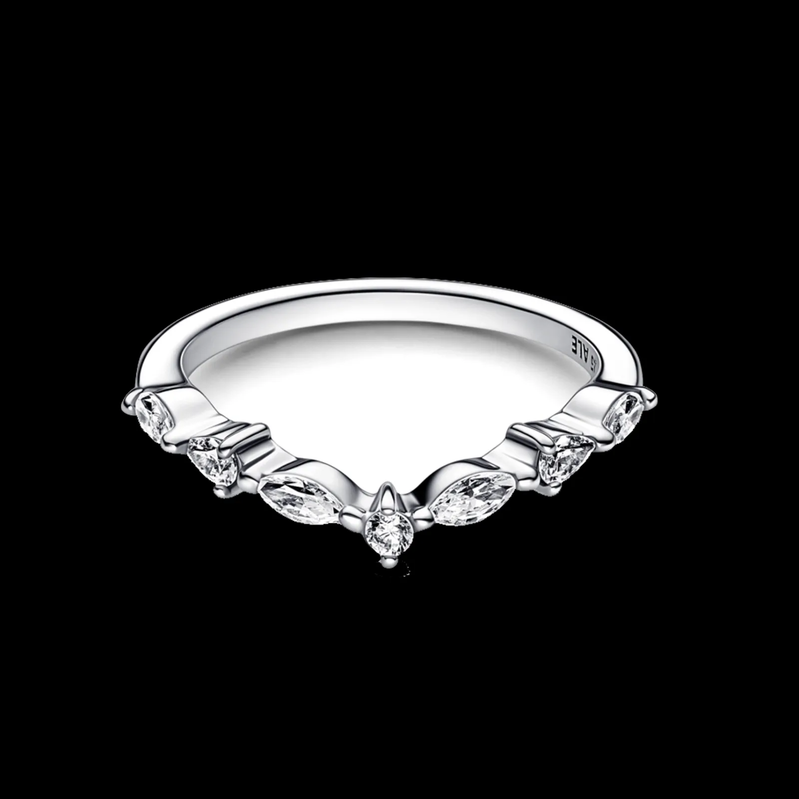 Anel Wishbone Com Zirconias-Pandora Cheap