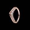 Anel Wishbone Rosa Com Zirconias-Pandora Store