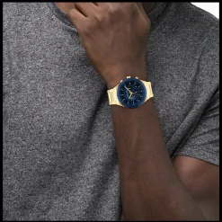 Azul E Dourado Em Aco-Calvin Klein Watches Flash Sale