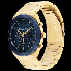 Azul E Dourado Em Aco-Calvin Klein Watches Flash Sale