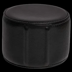 Black Leather Watch Roll-Kross Studio Sale