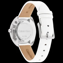 Branco Com Bracelete Em Pele-Calvin Klein Watches Cheap