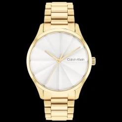 Branco E Dourado Em Aco-Calvin Klein Watches Fashion