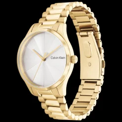 Branco E Dourado Em Aco-Calvin Klein Watches Fashion