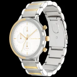 Branco E Dourado Em Aco-Calvin Klein Watches Fashion