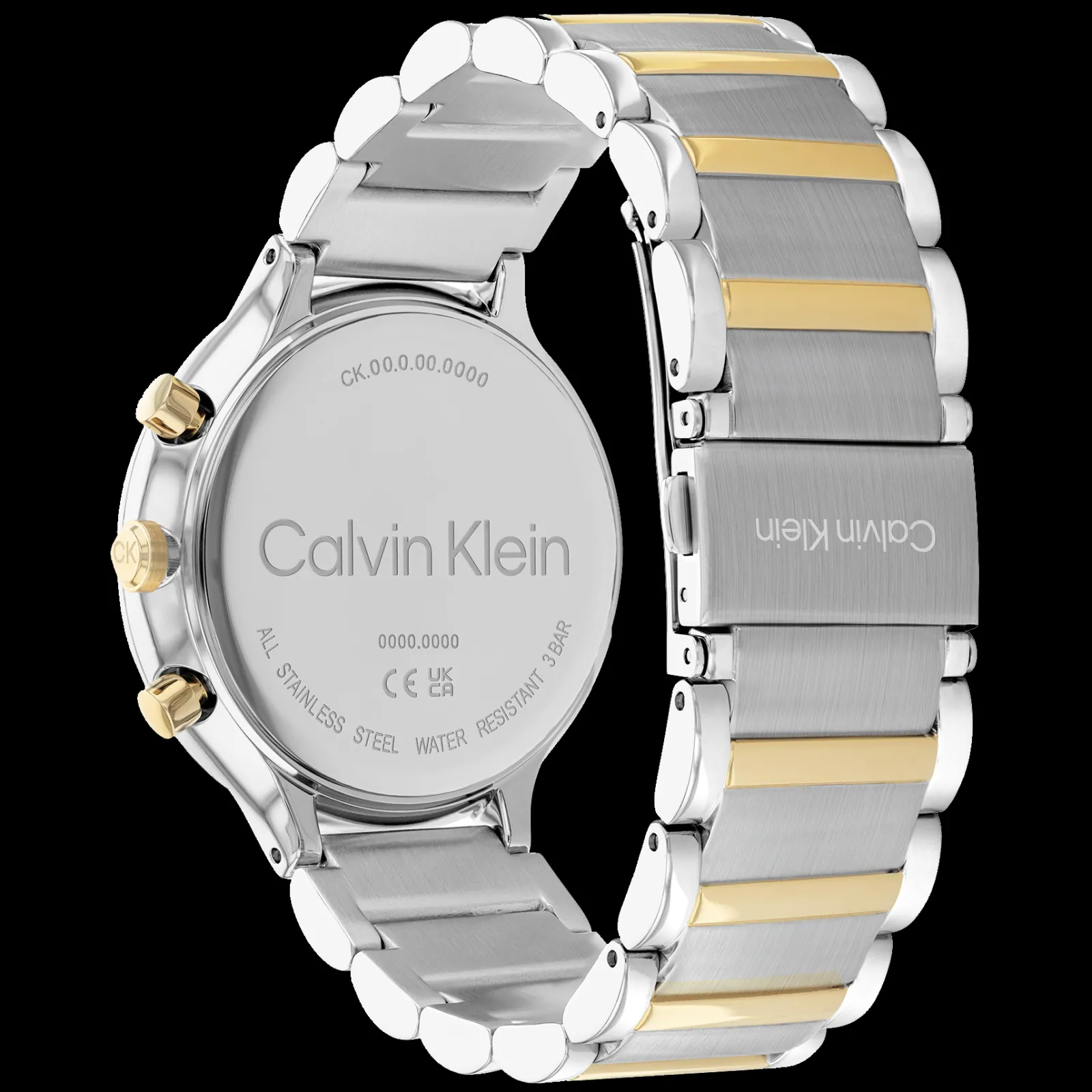 Branco E Dourado Em Aco-Calvin Klein Watches Fashion