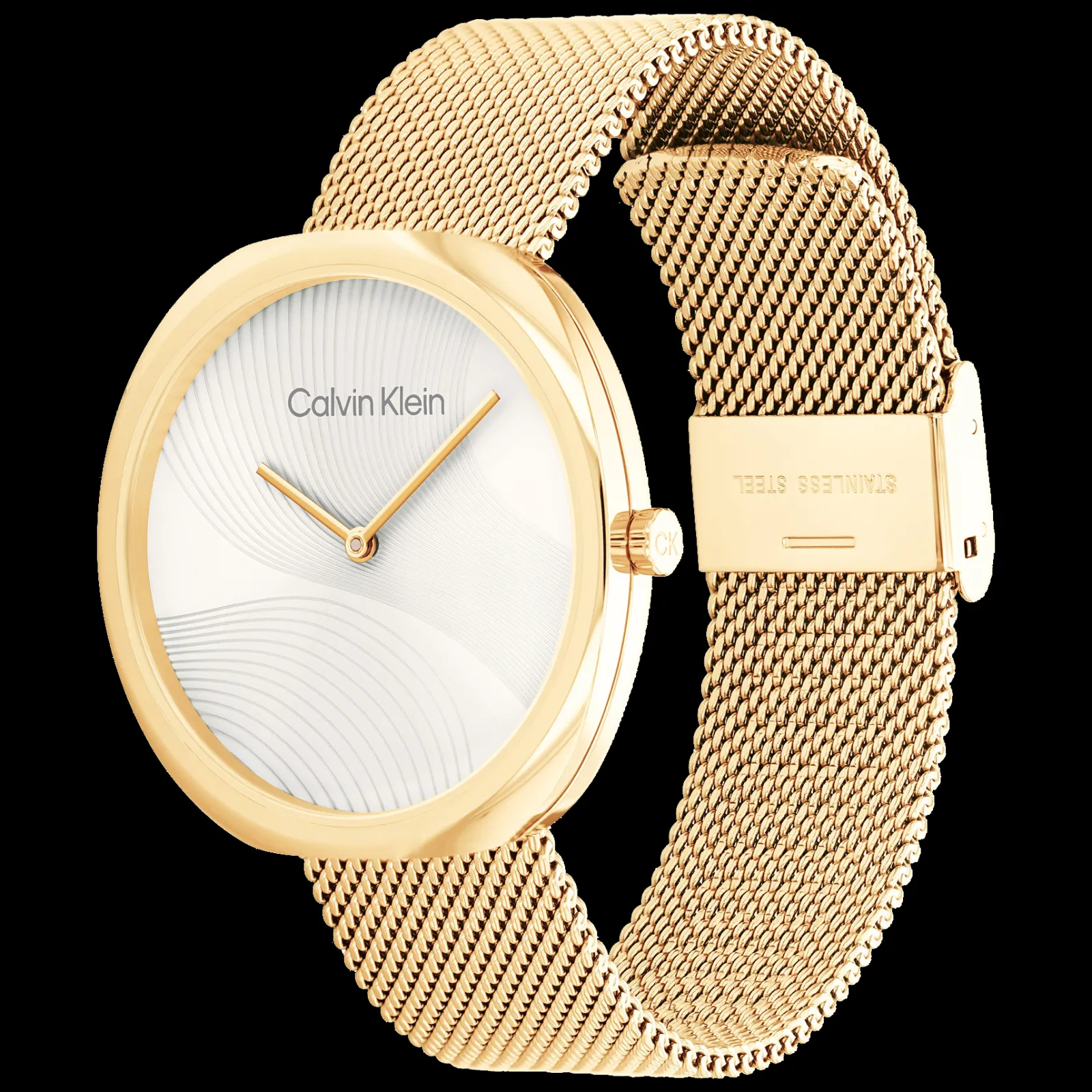 Branco E Dourado Em Malha Milanesa-Calvin Klein Watches Best Sale