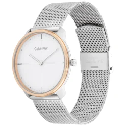 Branco E Dourado Rosa Em Malha Milanesa-Calvin Klein Watches Store