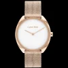Branco E Dourado Rosa Em Malha Milanesa-Calvin Klein Watches Store