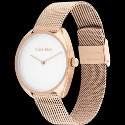 Branco E Dourado Rosa Em Malha Milanesa-Calvin Klein Watches Store