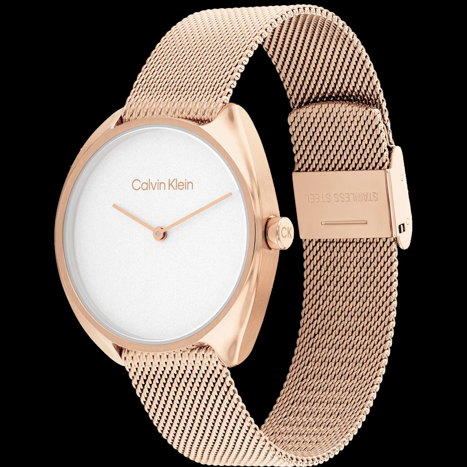 Branco E Dourado Rosa Em Malha Milanesa-Calvin Klein Watches Store
