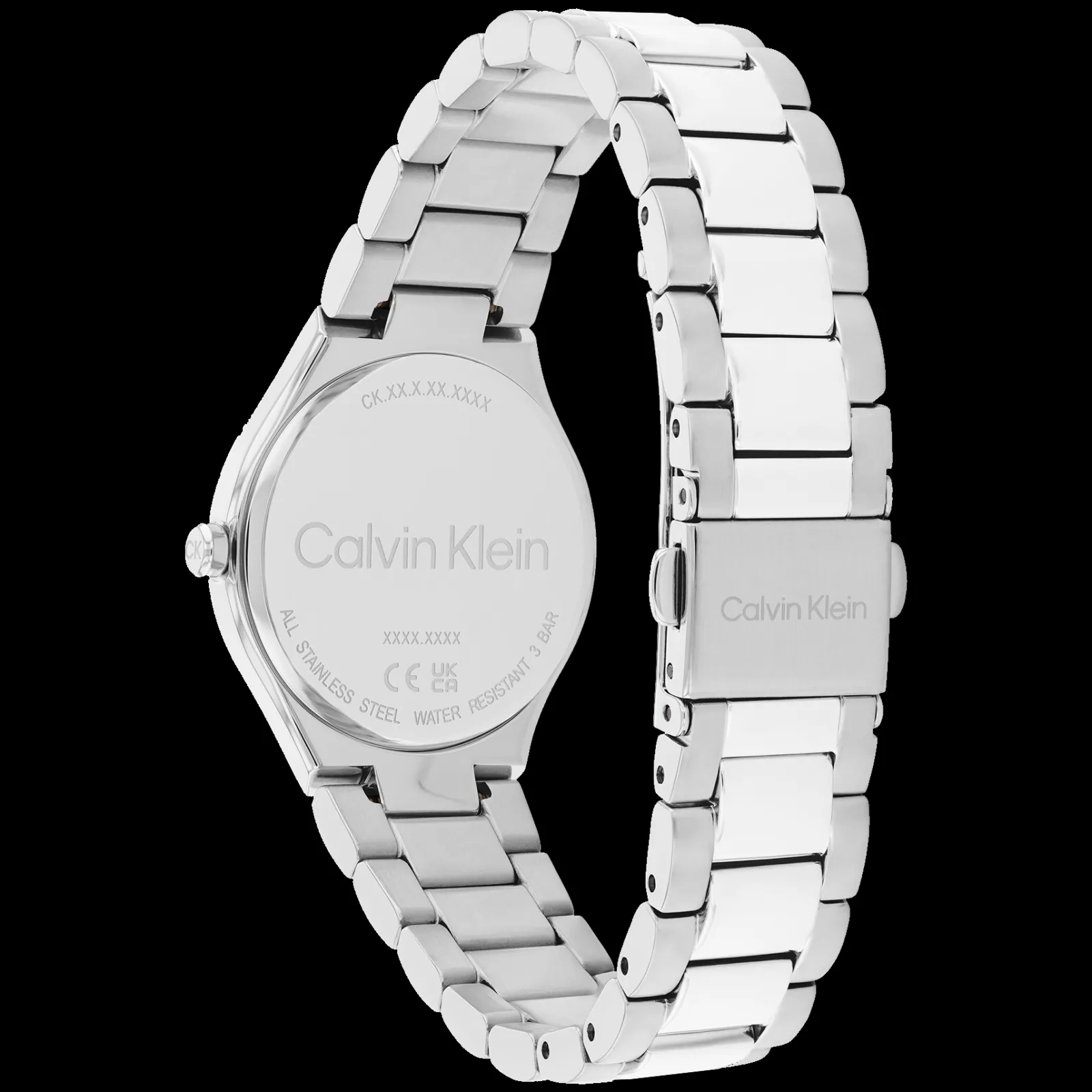 Branco E Prateado Em Aco-Calvin Klein Watches New