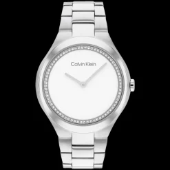Branco E Prateado Em Aco Com Cristais-Calvin Klein Watches Best Sale