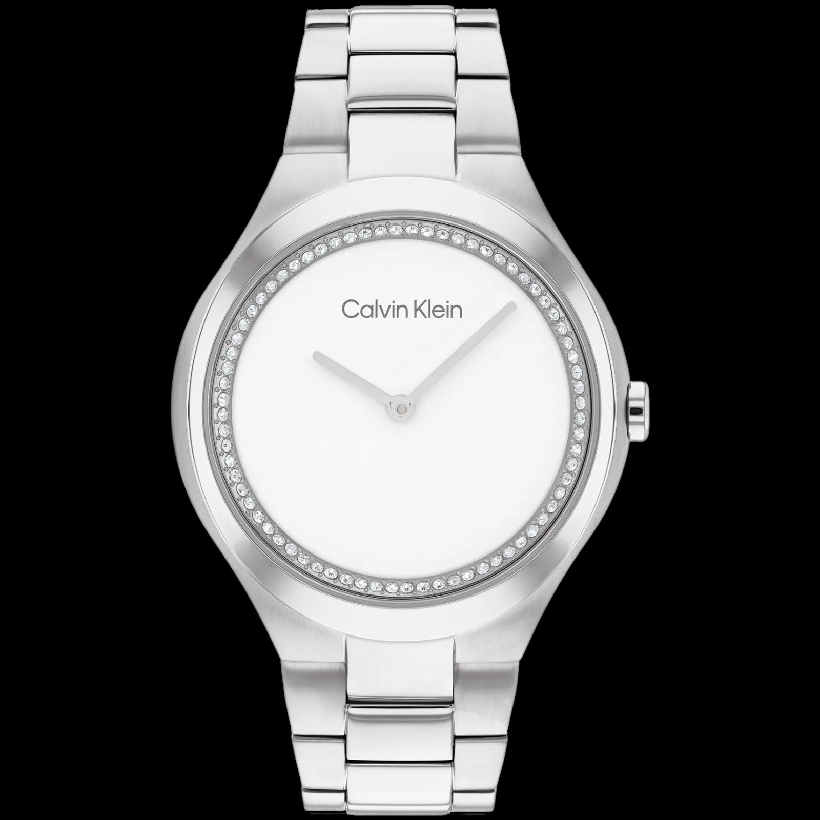 Branco E Prateado Em Aco Com Cristais-Calvin Klein Watches Best Sale