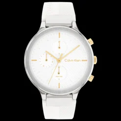 Branco Em Aco E Silicone Branco-Calvin Klein Watches Cheap