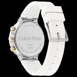 Branco Em Aco E Silicone Branco-Calvin Klein Watches Cheap