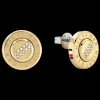 Brincos Aco Dourado E Cristais-Tommy Hilfiger Jewelry New