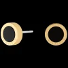 Brincos Aco Dourado Onix-Tommy Hilfiger Jewelry Hot