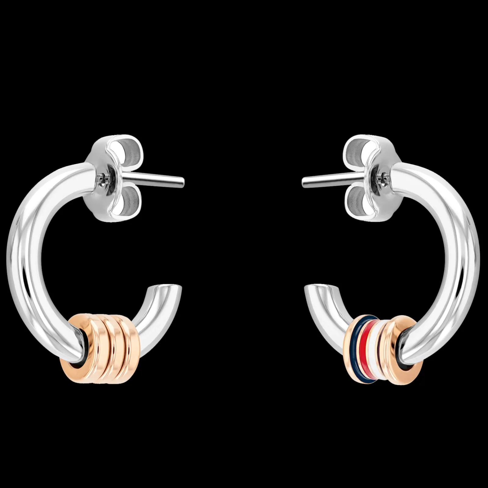 Brincos Aco Pecas Bicolores-Tommy Hilfiger Jewelry Shop