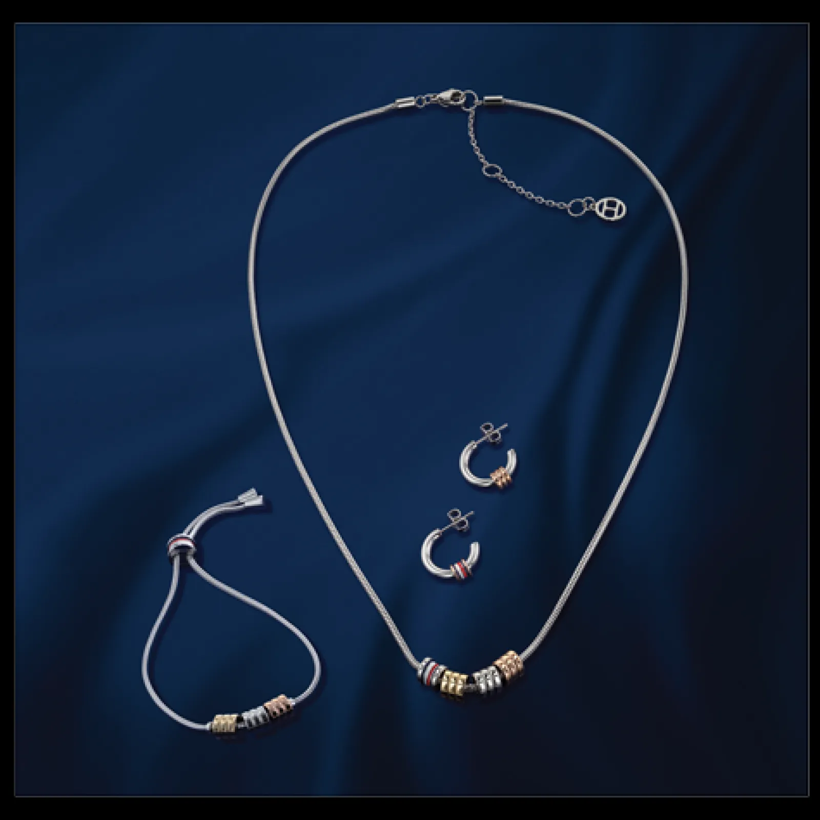 Brincos Aco Pecas Bicolores-Tommy Hilfiger Jewelry Shop