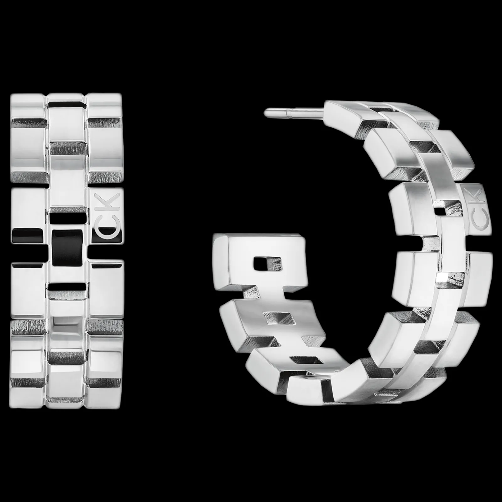Brincos Argola Em Aco-Calvin Klein Jewelry Shop